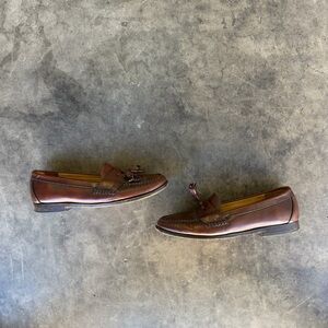 Cole Haan Mens Burgundy Leather Tassel Loafers Shoes Men’s Size 9